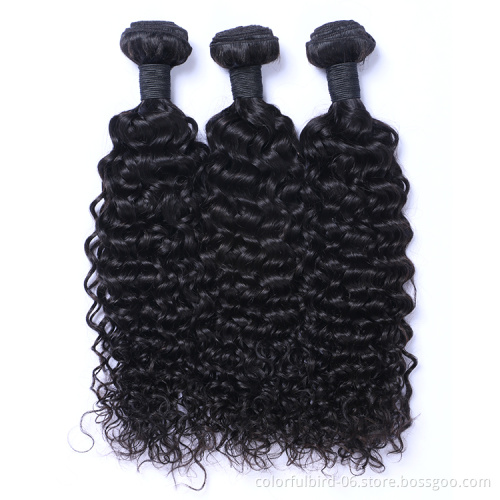 Grade 8A Human Hair Extension Brazilian and Peruvian Hair double drawn Bundles Kinky Curly remy Virgin Hair